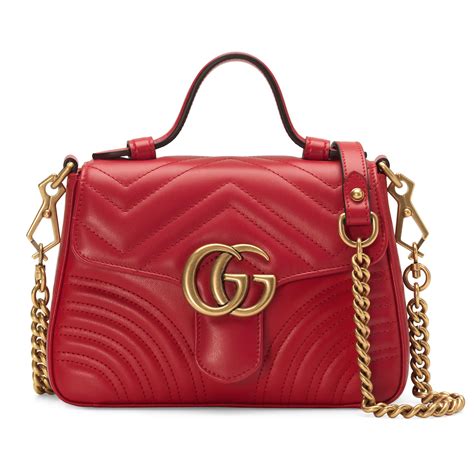 gucci red medium marmont bag|Gucci Marmont small matelasse bag.